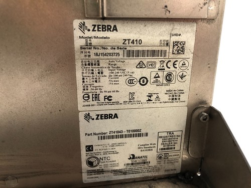 ZEBRA ZT410 300dpi ZPL Industrial Direct Thermal Label Network USB Parts/Repair - Picture 8 of 12