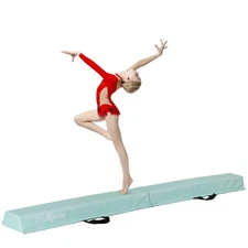 6' Kids Balance Beam for Home Use with Handle Gym Training Equipment Green