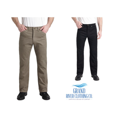 Grand River Men's Big and Tall Traditional Fit Boot Cut Casual Pants