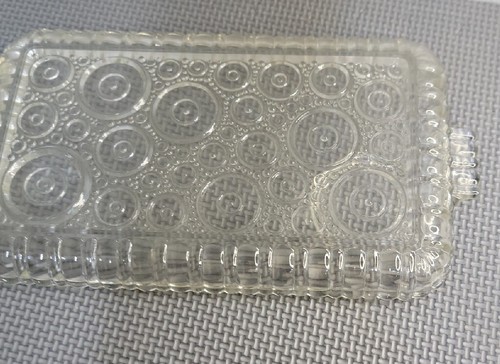 Vintage Anchor Hocking Arlington Clear Glass Luncheon Rectangle Plates Set of 3 - Picture 7 of 8