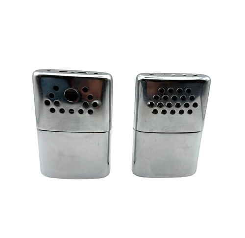 2 Vintage Jon-E Chrome Plated Hand Warmer with Bags - Picture 3 of 4