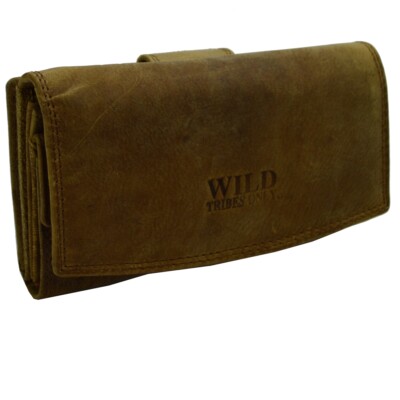 Wild Things Sandfarbene Damengeldbörse Damenleder Brieftasche