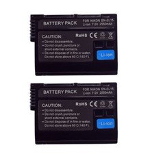 2x EN-EL15 Li-ion Battery For Nikon 1 V1,D500,D600,D610,D7000,D7100,D7200,D7500