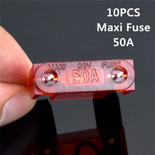 10PCS 50Amp MAXI Fuse Large Audio Blade Style Maximum Fuse For Automotive Boat