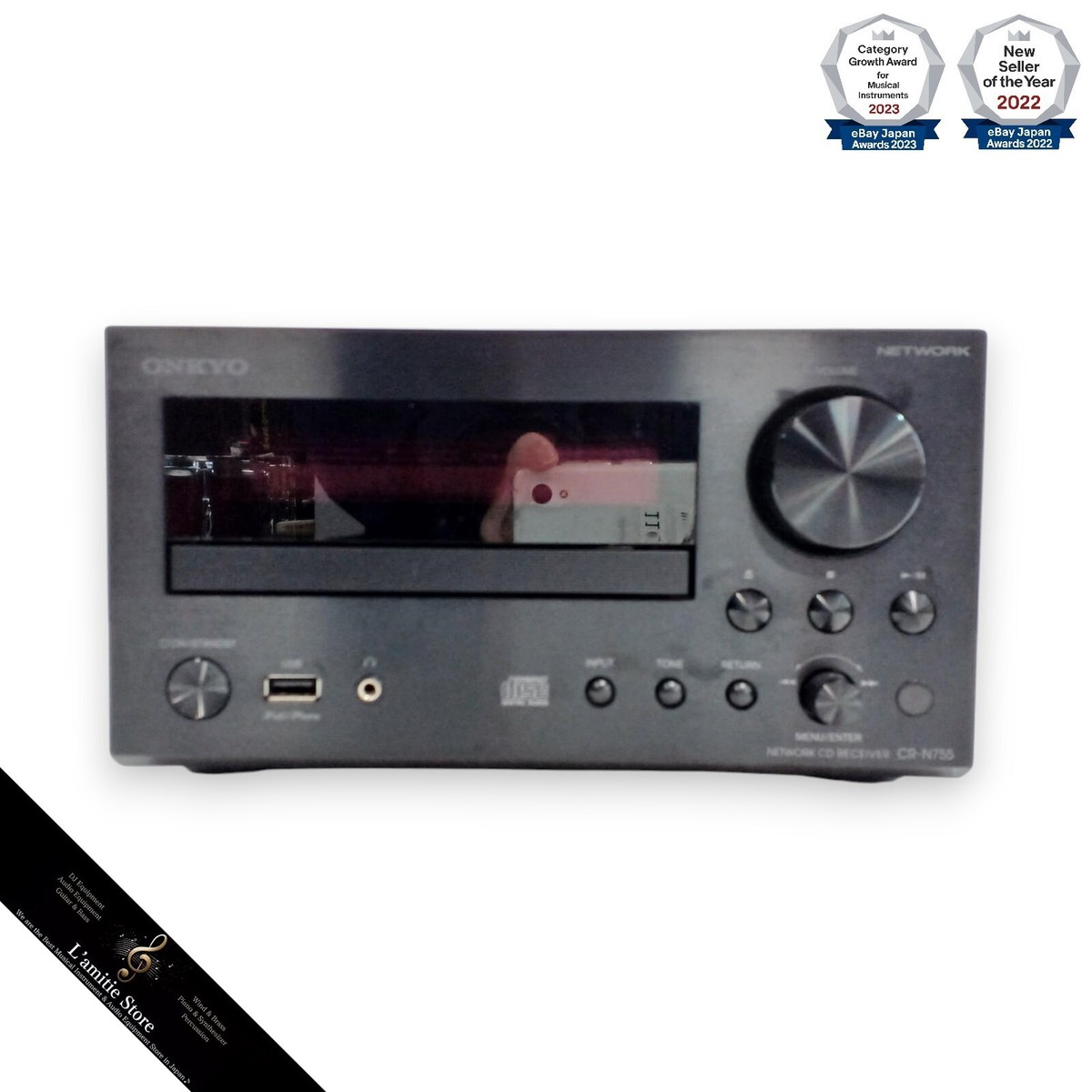ONKYO CR-N755 Network CD Receiver Player CR N755 Black Japan ONKYO CR-N755 Network CD Receiver Player CR N755 Black Japan