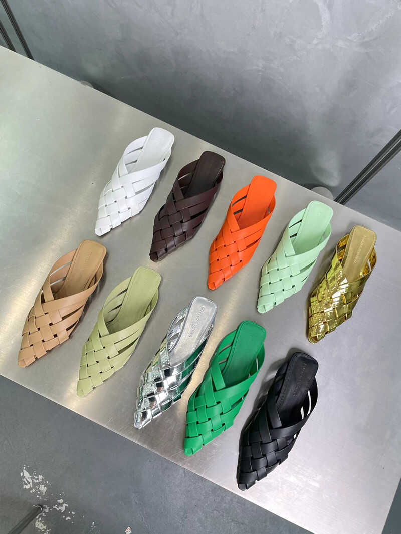 PANTOFOLA D’ORO B)o)t)t)e)g)a Veneta Mezze Ciabatte Intrecciate a Punta Ciabatte Piatte