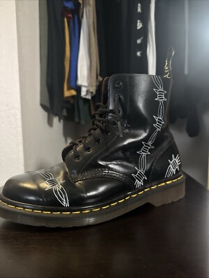 DR MARTENS I460 Made In UK Custom Dr Martens Boots Unique Hand-Designed Size 8