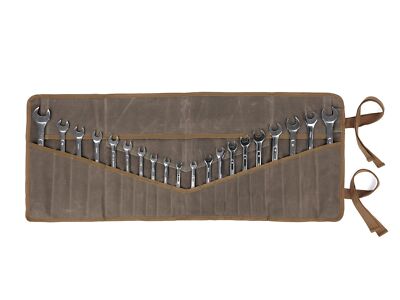 Denifiter Wrench Roll up Pouch Heavy Duty Waxed Canvas Tool Bag Tool Organizer