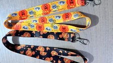 Lot 10 pcs Halloween Pumpkin mickey Lanyard Mobile Phone ID Card KeyChain Holder