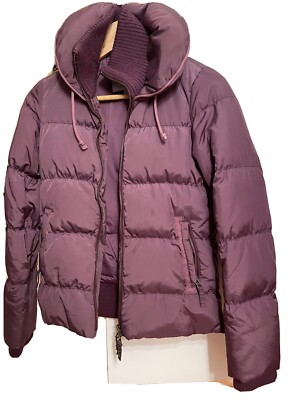 DEHA puffer jacket plum color size xs metal zipper
