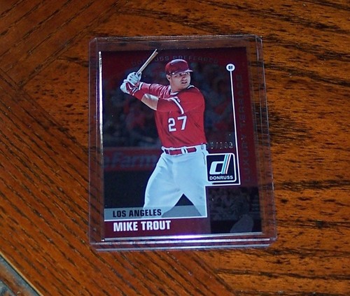 Mike Trout 2015 Donruss Preferred terraza de lujo paralelo # 18 85/199 - Imagen 2 de 4