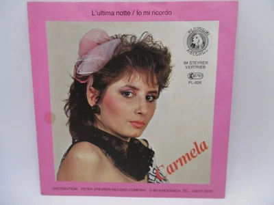 Carmela, L'ultima Notte, Italo Disco GER 7" + 3 Autogram Cards + Poster + Signed - Bild 1 von 4