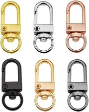 24 pcs Small Size Metal Lobster Claw Clasps Swivel Lanyards Trigger Snap Hooks