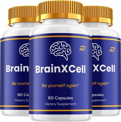 (3 Pack) BrainXCell Capsules   Brain X Cell Natural Blend Memory Focus Support