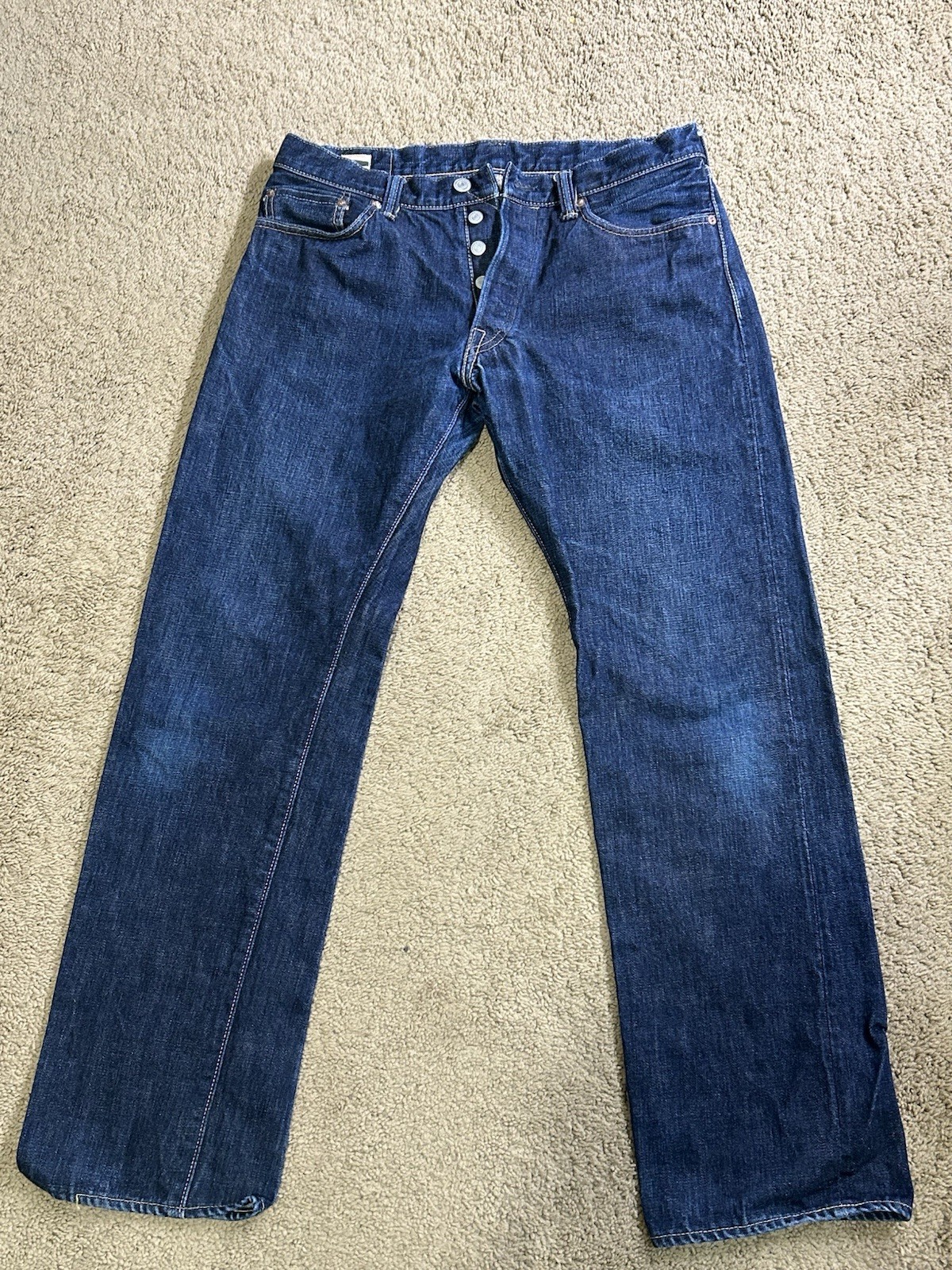 Vintage  Momotaro Jeans Indigo Size 33 Straight Denim Pants 0201