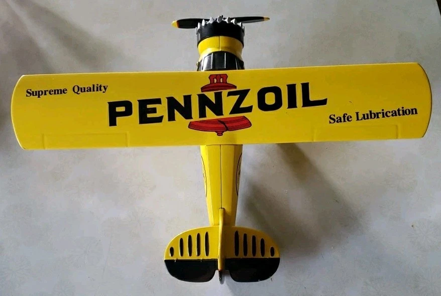 Caja de cambios Juguete Limited Pennzoil Coleccionable Diecast Metal Moneda Banco Avión Amarillo Foto 2 de 4