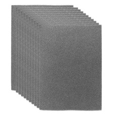 10pcs 12" x 8" x 0.2" Filter Foam Sponges Fan Replacement Filters, Black