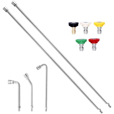 #ad 120quot; Pressure Washer Extension Wand Power Washer Extension Pole with 5 Nozzl... $58.67