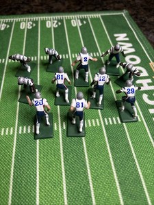 (11) Tudor Electric Football Patriots WJ/WS Stamped Helmet Team