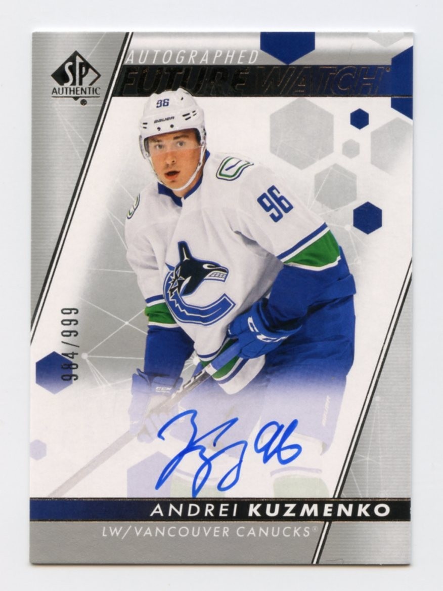 2022-23 SP Authentic Future Watch Autograph 984/999 Andrei Kuzmenko #142 RC Auto