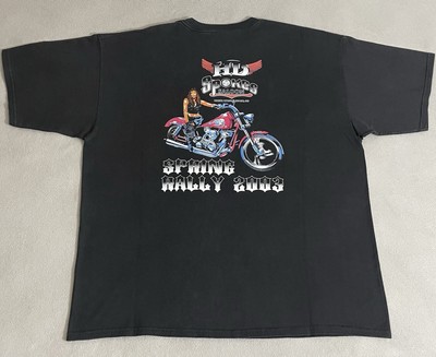 Vintage HD Harley Davidson Pin Up Girl Saloon Bike Week Pocket Tee
