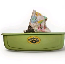 1983 Cabbage Patch Kids Green Stroller Bassinet Tub w/ Original Canopy – Replace