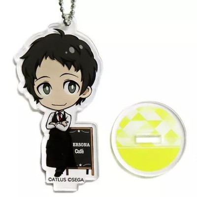 Toru Adachi Persona 25th SEGA Collaboration Cafe Acrylic Keychain Stand Used