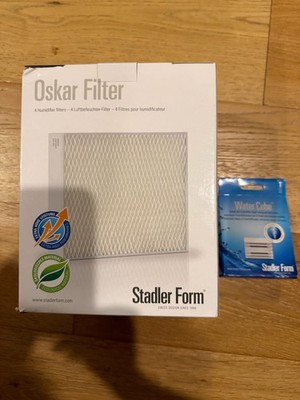 Stadler Form Oskar Humidifier Replacement Filter 4-Pack NEW + Water Cube New