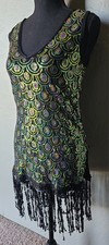 WEISSMAN Dance Costume Peacock Sequins Green 4 XS