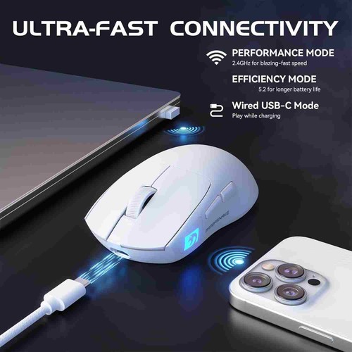 MAMBASNAKE x ATTACK SHARK M4 Ultra-Light Wireless Gaming Mouse, PAW3311 Optical - Picture 21 of 28