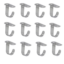 Antrader 12-Pack Stainless Steel Screws Mount Ceiling Hooks, Under-Shelf Coat...