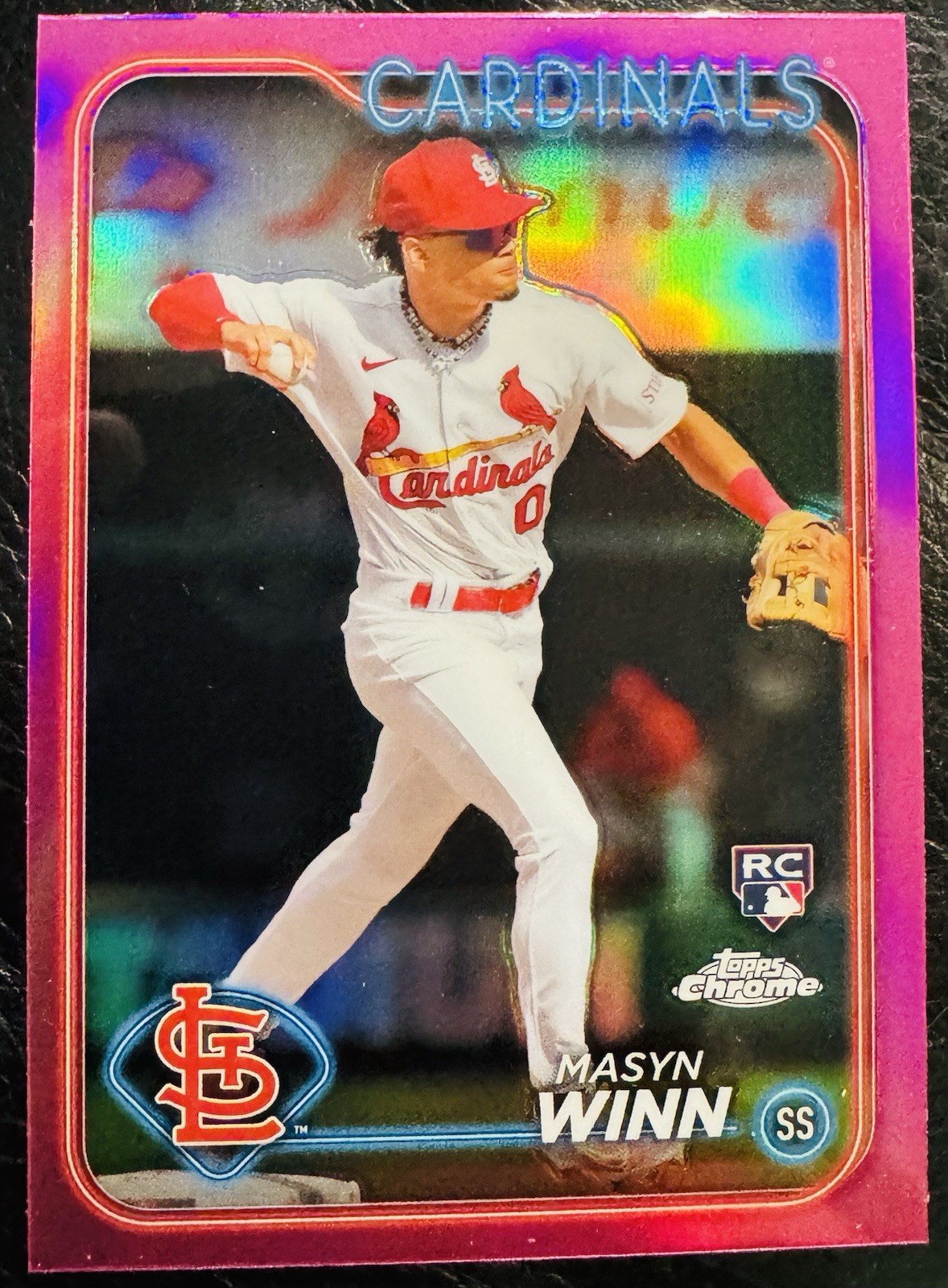 2024 Topps Chrome - Pink Refractor #189 Masyn Winn (RC) Cardinals