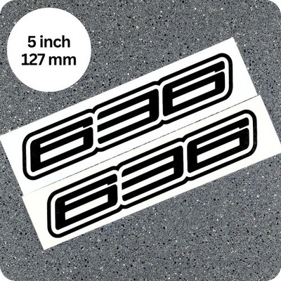 636 Decals Stickers Gloss Black Set of Two Ninja FAST TO SHIP