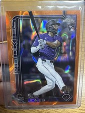 2025 Topps Chrome Rookie Greg Jones Orange Raywave 10/25 Rockies