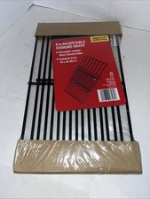 Universal 8 in Adjustable Cooking Grate Porcelain Coated Steel 14 to 20 in L NEW