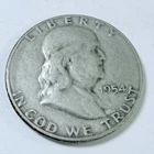 1954 S Franklin Half Dollar 90% Silver Circulated Coin Free Shipping #8291