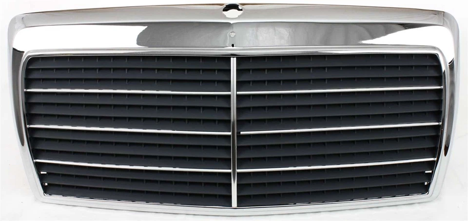 For 87-93 Benz 300D 300E 400E 500E (W124) Front Grille Assembly Chrome & Gray - Image 4 of 4