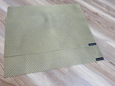 Juego de 2 manteles individuales tejidos Chilewich Basketweave, 14” x 19”, champán dorado tostado