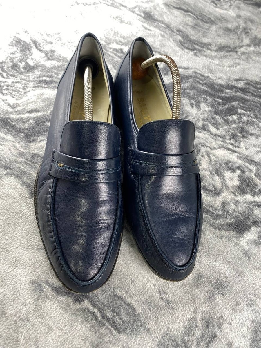 Vintage Bally Switzerland Loafers Shoes Men Size 12 Blue | eBay