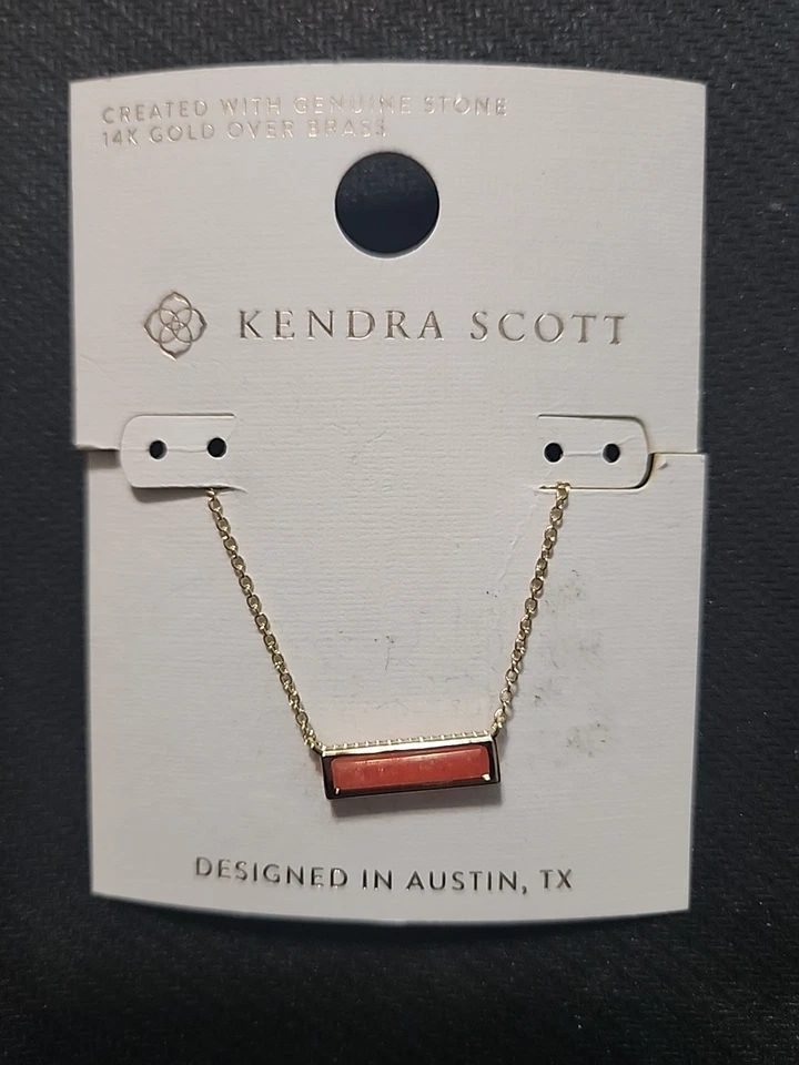 Kendra Scott x цель Ева золотой коралл магнезит камень ожерелье и серьги комплект новый - Изображение 3 из 3