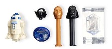 Star Wars Mini Toys Lot Of 6 R2D2 Darth Ring C3PO PEZ DARTH PEZ Top & Tattoo