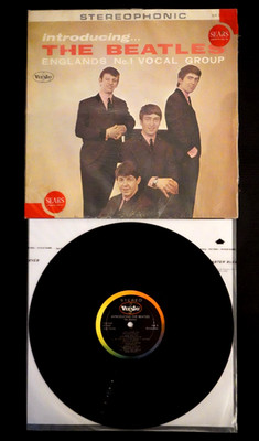 Beatles GENUINE INTRODUCING THE BEATLES VERSION 1 COLUMN BACK STEREO! SEARS BAG!