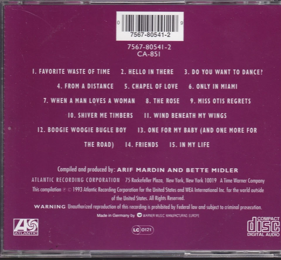 Bette Midler / Experience the divine - Greatest hits (NEU) - Bild 2 von 2