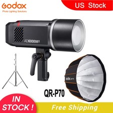 Godox AD600BMII 600Ws Bowens Mount Outdoor Flash QR-P70 70cm Grid Softbox Stand