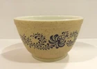 Vintage Pyrex Speckled Tan/Blue Homestead 401 5.5"  Diameter Mixing Bowl
