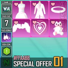 Roblox World Zero WZ - 6 PACK - #FFAABB SPECIAL DEAL 01 + FREE FABULOUS AURA