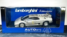 1/18 Autoart 70071 Lamborghini Diablo Coupe Metallic Silver rare New in Box
