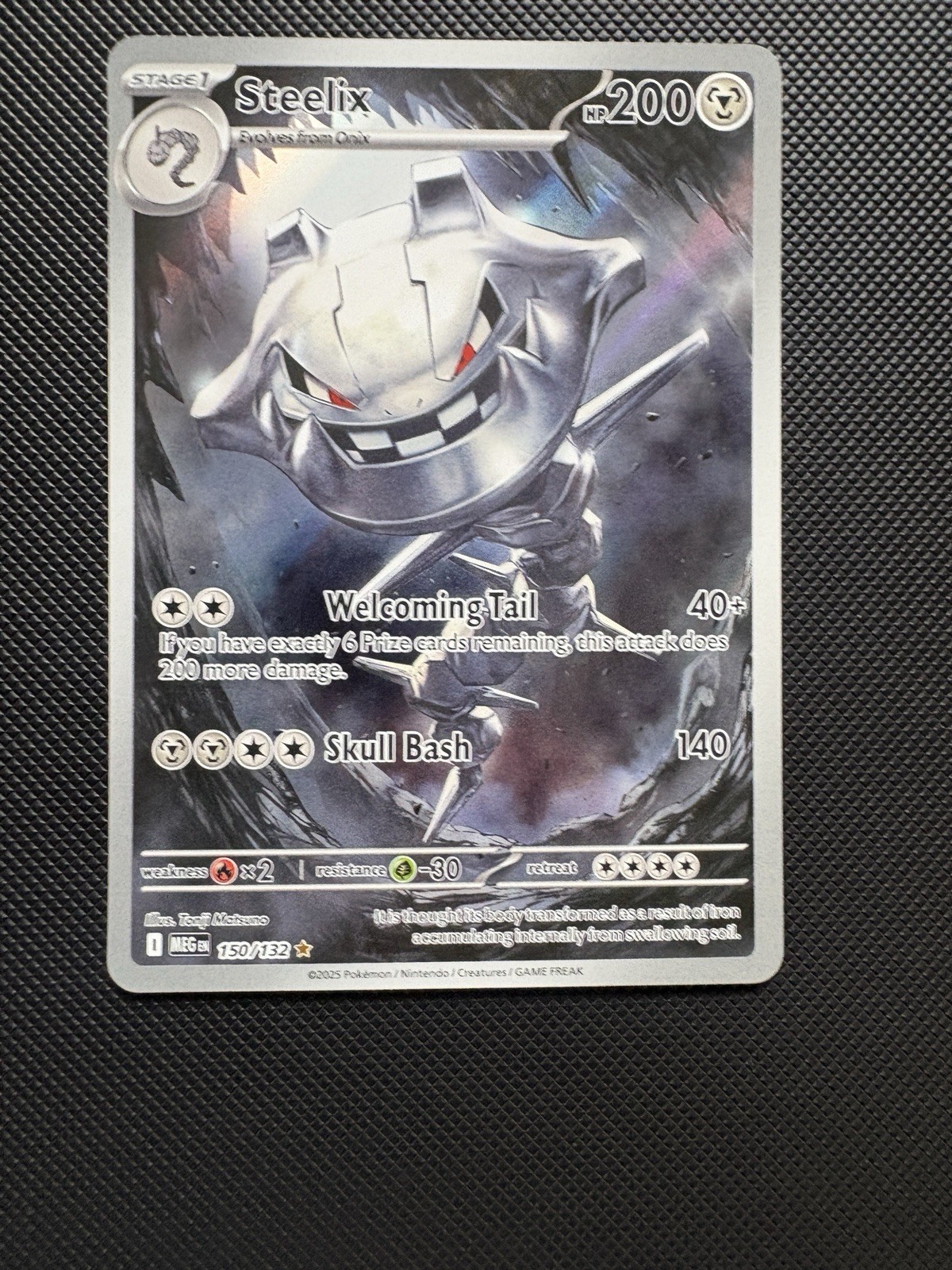 Steelix Mega Evolution 150/132 Holo Rare Pokemon TCG Card Near Mint Condition
