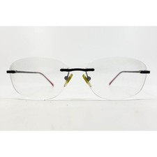 Luxottica Titanium Rimless Oval Eyeglasses Frame Made in Italy 52-16-135