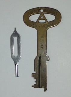 Brass Vintage Folger Adam Key Lemont Illinois Prison Jail Cell Free Cuff Key